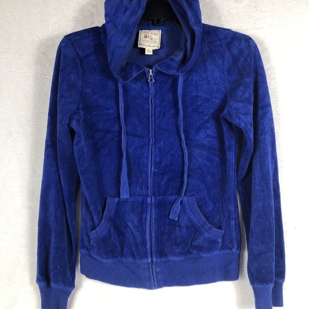 Pink Rose Girls Blue Hoodie LOL Velour Premium Quality Size Small